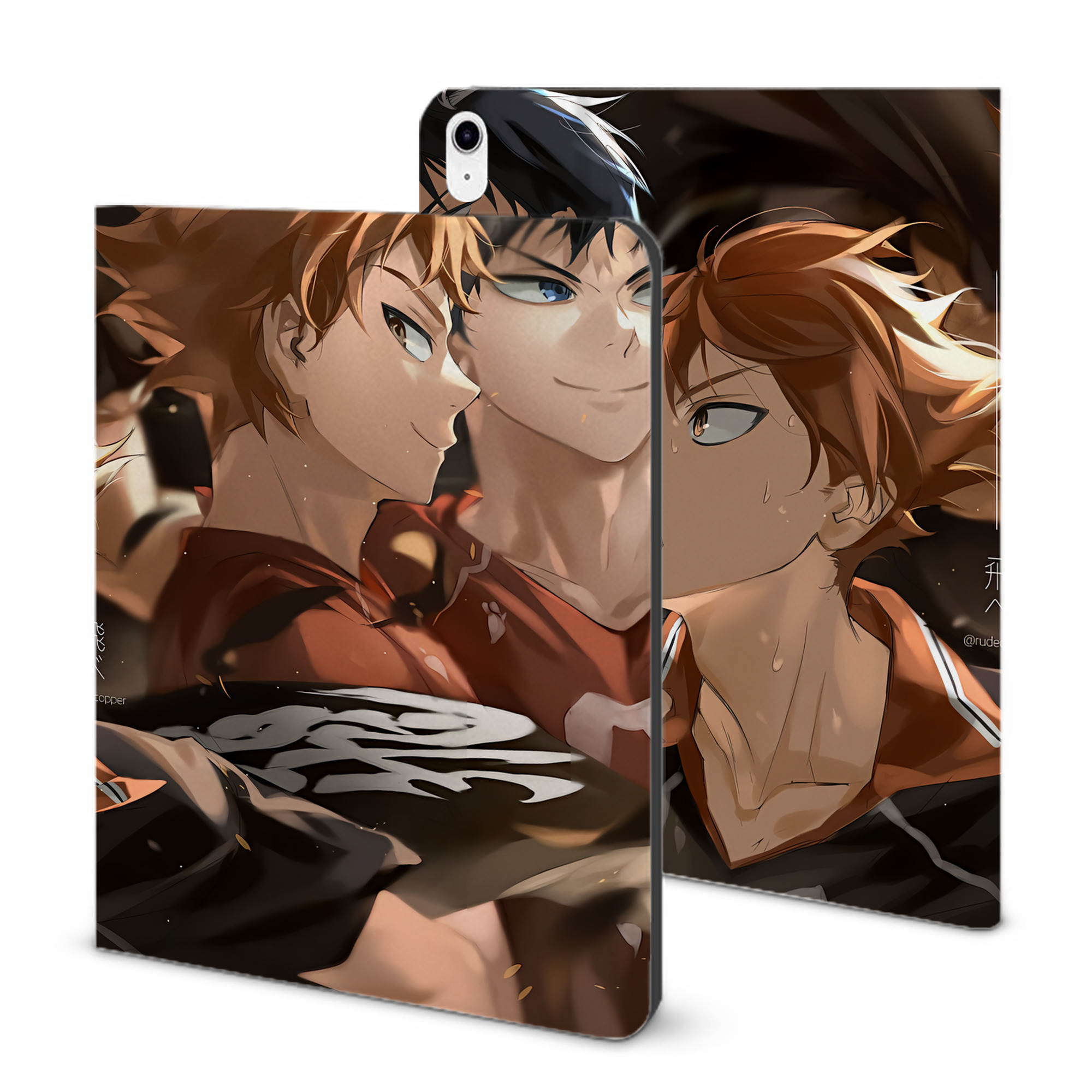 （画像用） ハイキュー!! Haikyu!! IPad ケース ブック型 PUレザー TPU 耐衝撃 軽量 薄型 ペン収納なし 全面保護 IPad 各モデル対応